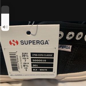 Superga 81/2 sneakers 7 men’s 
Canvas , black sneaker .